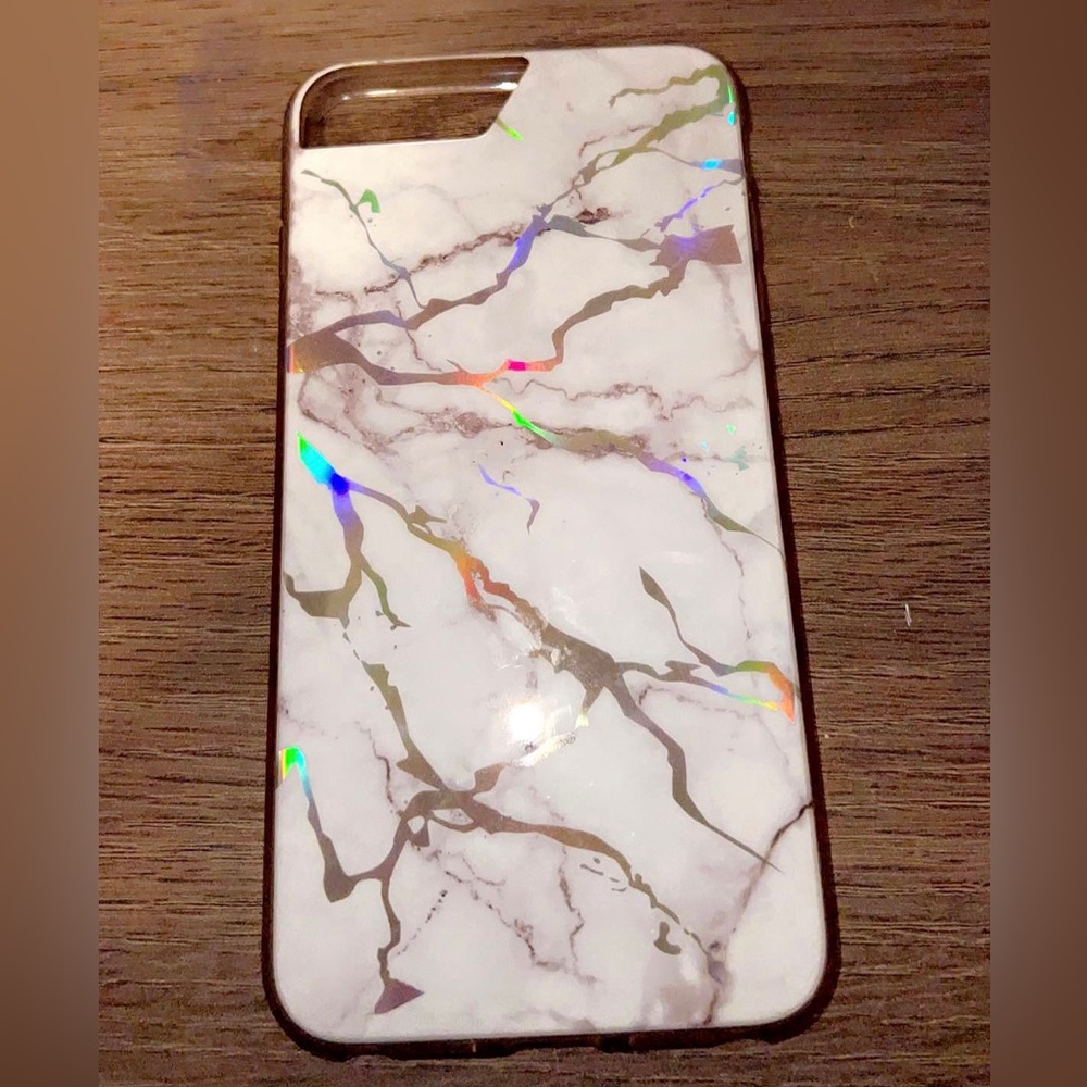 Holographic marble iPhone 7/8 plus phone case